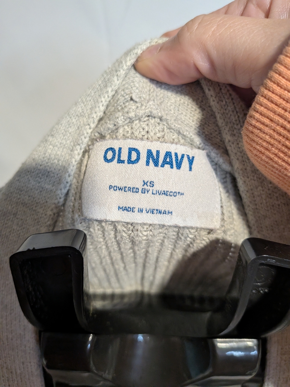 Old Navy Light Gray Open-Front Ribbed Cardigan - Picture 2 of 5